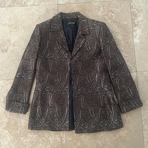 Kasper Brown Paisley Suit Jacket
